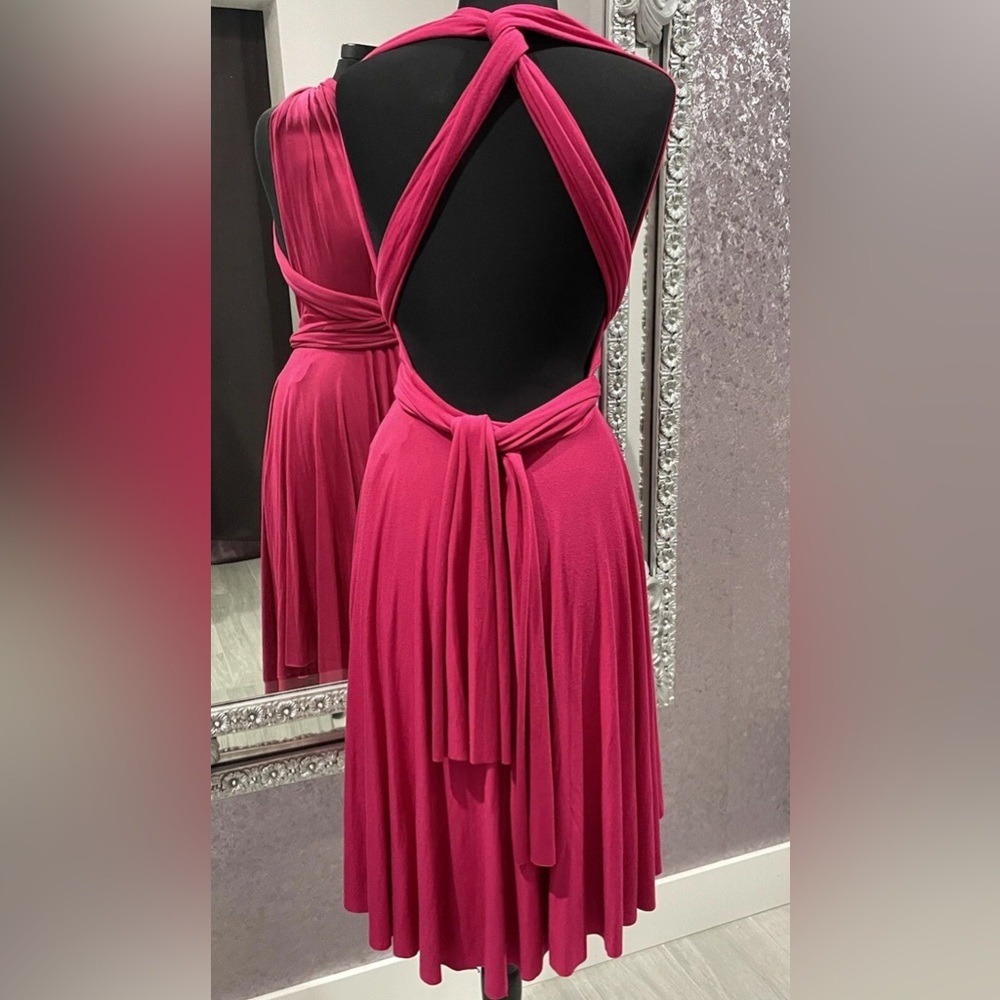 Tart Raspberry Infinity Wrap Dress - Picture 4 of 8